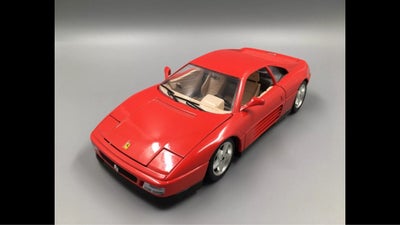 Modelbil, Ferrari 348 tb 1989 Bburago, skala 1:18, Fed 1/18 model med mange detaljer, alt kan åbnes,