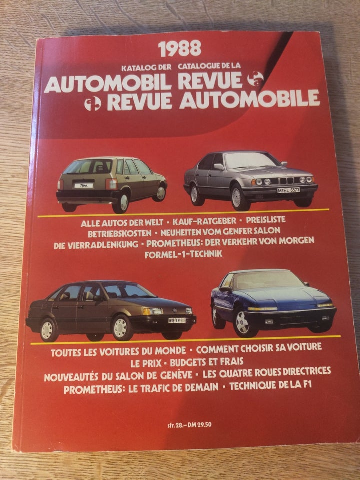 Biler, Automobil Revue 1988