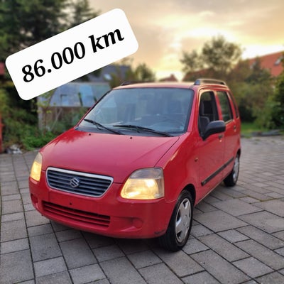 Suzuki Wagon R+, 1,3 GL, Benzin, 2001, km 86000, rød, nysynet, ABS, airbag, 5-dørs, centrallås, star