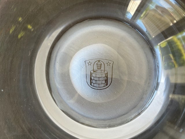 Glas, Glasskål med Brøndby BIF logo dekoreret