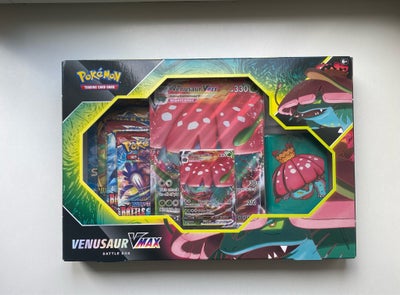 Samlekort, Uåbnet Pokemon kort Venusaur VMAX Æske, Pokémon, Uåbnet Pokémon Venusaur VMAX Battle Box 