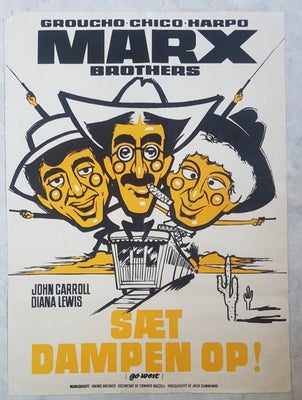 Litografi, motiv: Marx Brothers - Sæt dampen op, Original filmplakat/Biografplakat 
Marx Brothers - 