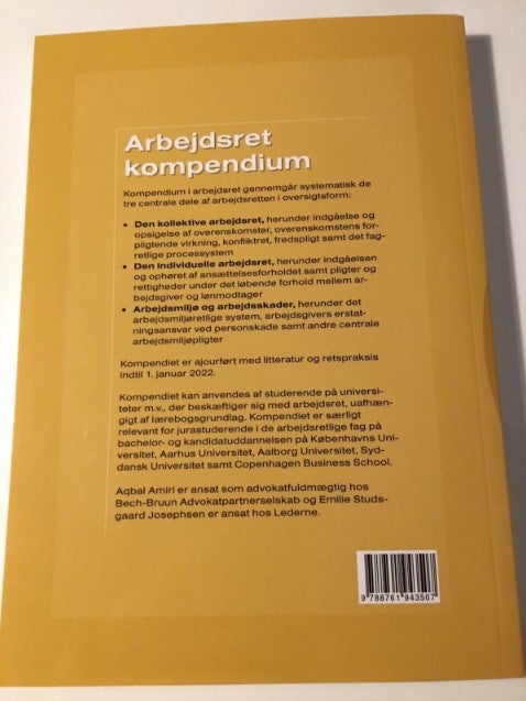 Kompendium i arbejdsret, Aqbal Amiri og Emilie Studsgaard