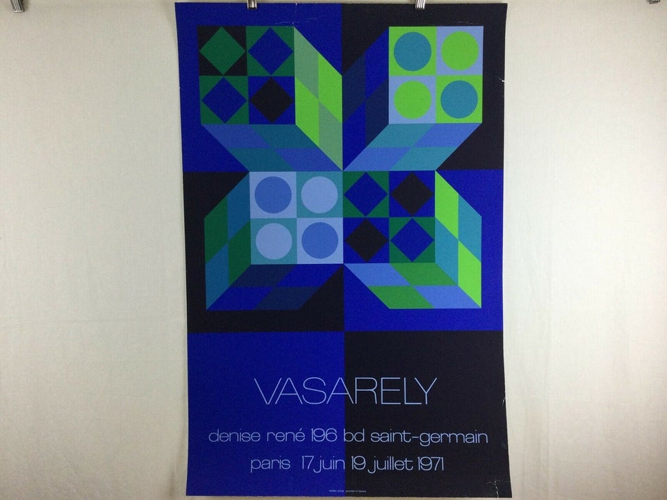 Praktisk parkere indenlandske Kunst Plakat, Vasarely Multiples, b: 62 h: 94 – dba.dk – Køb og Salg af Nyt  og Brugt