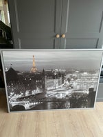 Vægbillede af Paris i sort/hvid, motiv: Paris