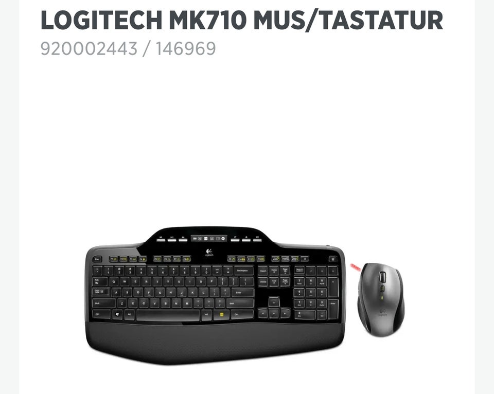 Tastatur, trådløs, Logitech