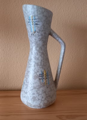 Vase, Keramikvase, Foreign West Germany, Stor, flot vintage keramikvase mrk. Foreign 272 38 med trek