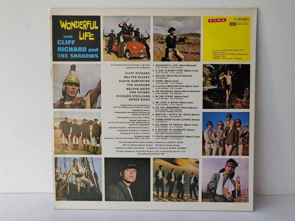 LP, CLIFF RICHARD WITH THE SHADOWS, WONDERFUL LIFE