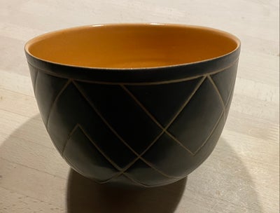 Keramik, Skål, Vibeke Fischer, 13 cm ø, 12,5 cm h fin keramik skål  dyb blå  med fint mønster og ora