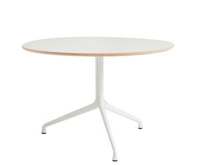 Spisebord, HAY, About A Table (AAT20) - Ø:110cm. 3  ben. Hvid laminat bordplade. Stellet er kun saml