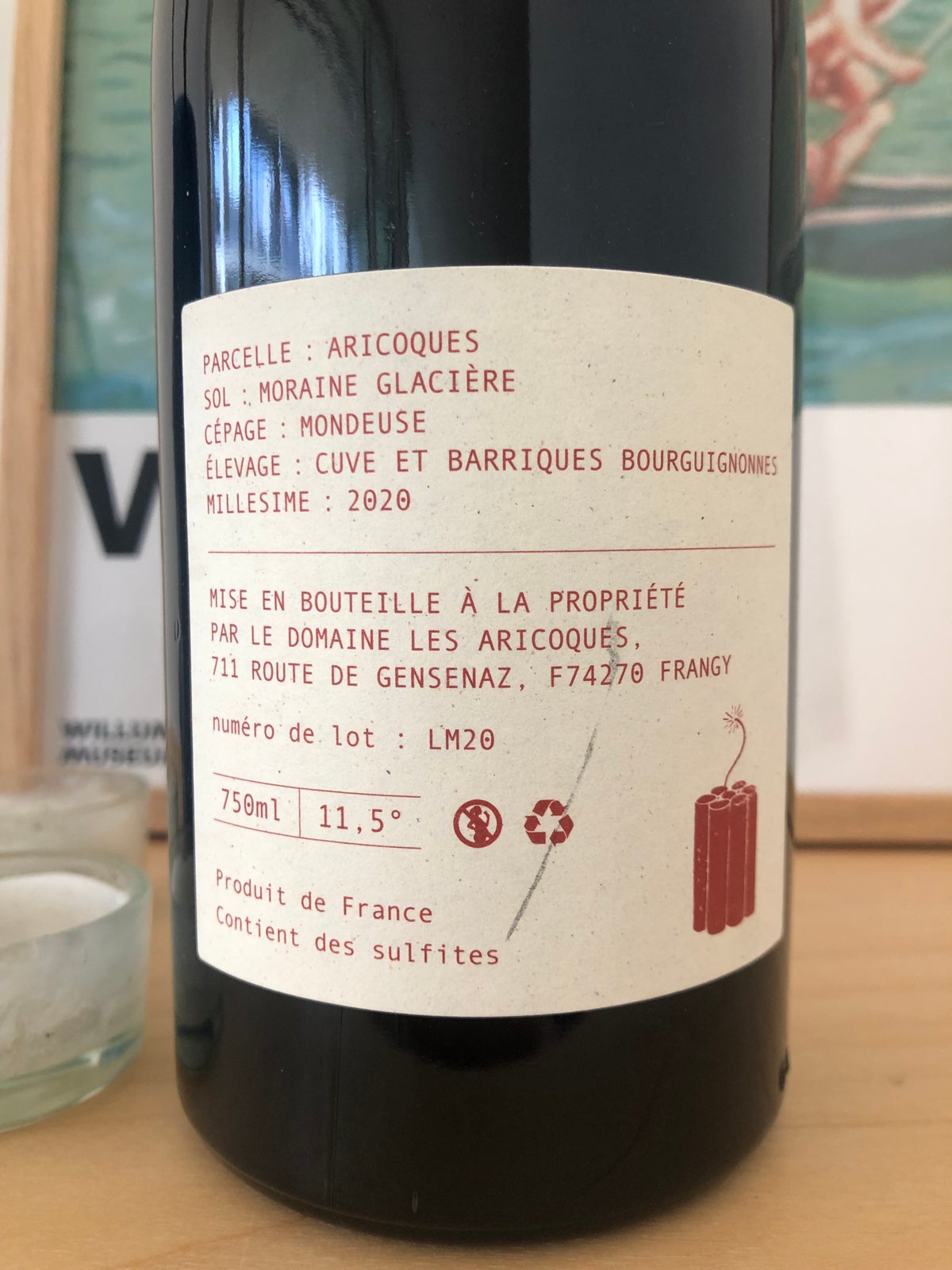 Vin og spiritus, Domaine Les Aricoques Mondeuse,