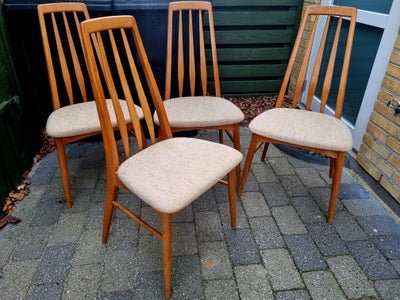 Spisebordsstol, 4 dansk designede stole af Niels Koefoed for Hornslet møbler. Stolene er i massiv te