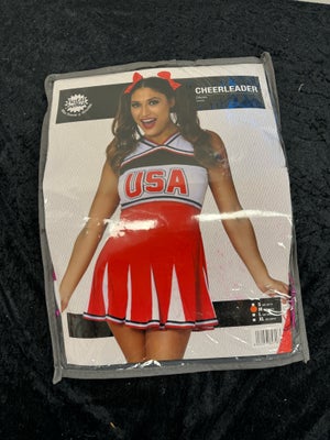 Udklædningstøj, Str M, Cheerleader med pompom 
Sælges samlet 