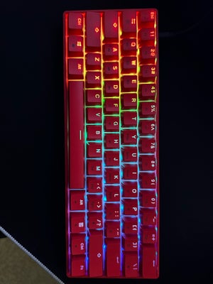Tastatur, HK Gaming, GK61, Perfekt, Gk 61 optical yellow switches rødt layout
Gaming-tastaturer fra 