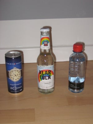 Flasker, Flasker, reklame energidrik dåse, 3 stk. sjove og anderledes sodavandsflasker og reklamedås