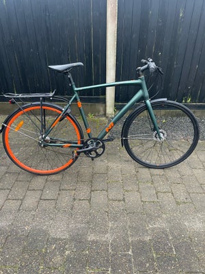 Herrecykel,  Nishiki, 58 cm stel, 7 gear, Nishiki speed 58 cm i grøn/orange 7 gear sælges. Cyklen er