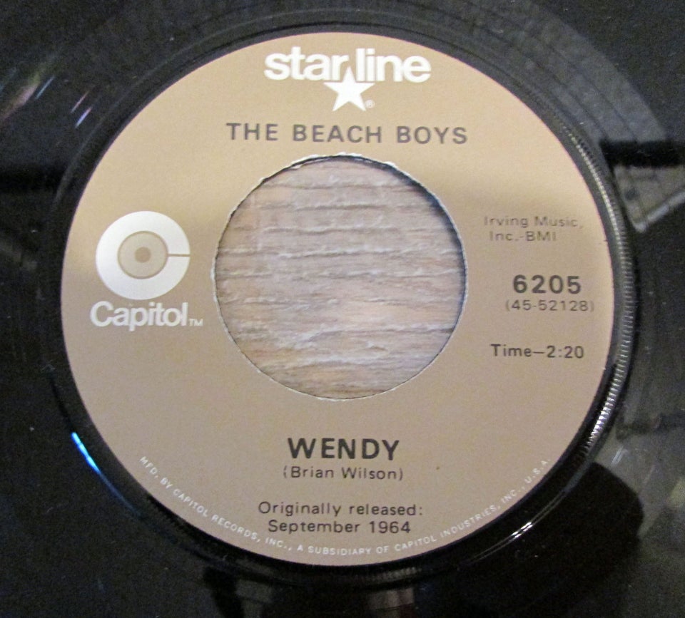 Single, THE BEACH BOYS, WENDY 7"