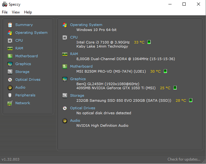 Selvbyg, I3 7100 3,9 GHz Ghz, 8 GB ram