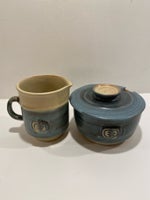 Keramik, Sukkerskål og flødekande, Jette Hellerøe