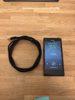 HUAWEI Ascend G6, God, Nulstillet og klar til brug 
Ladekabel medfølger (MikroUSB) 

bluetooth, wifi