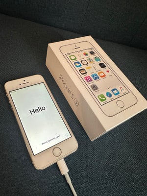 iPhone 5S, 16 GB, hvid, God, God lille nødsistuations telefon, eller barnets første telefon. Brugte 