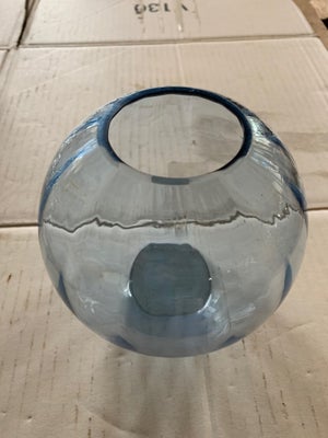 Glas, Vase, HOLMEGAARD GLASVÆRK, Flot fejlfri vase ø 15 cm og 25 cm høj 