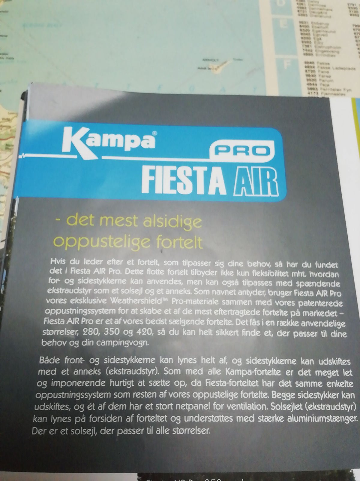 Fortelt, 1Kampa Fiesta Air, a-mål: 420