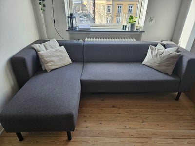 Sofa, 3 pers. , JYSK, Sofa fra JYSK. 
Produktnavn: KARISE sofa with chaise longue.
Farve: Antracite 