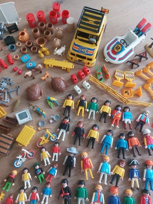 Playmobil, Retro, Playmobil, 45 figurer med en masse fint tilbehør. 30+ år gammelt.