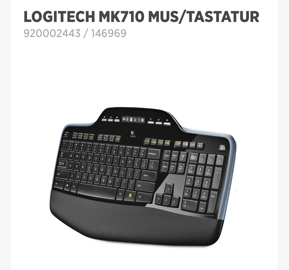 Tastatur, trådløs, Logitech