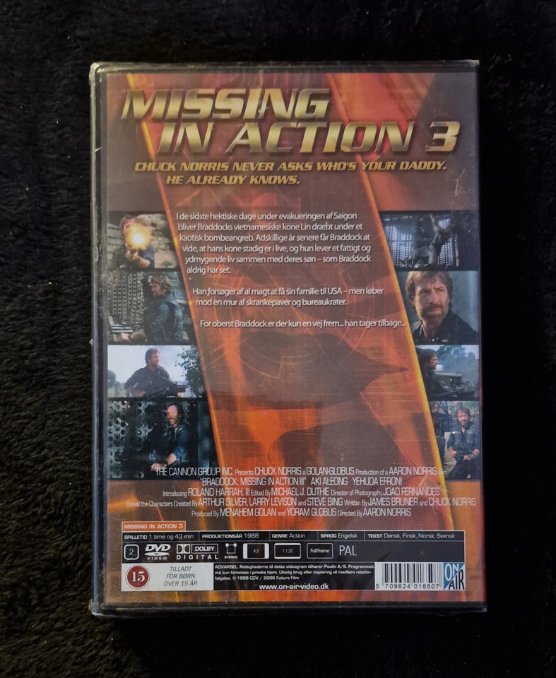 Missing in action 3 (Helt ny), instruktør Aaron Norris, DVD