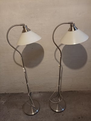 Standerlampe, 2  standerlamper med glasskærm