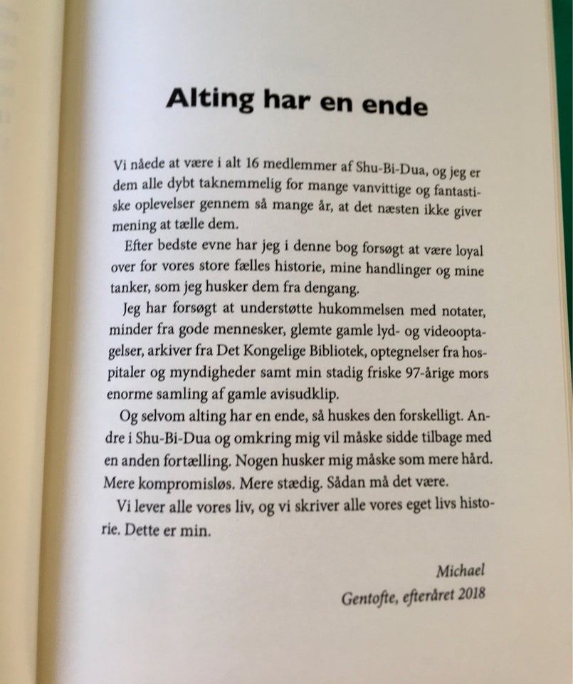 Michael Bundesen (BOG), Alting har en ende