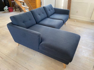 Sofa, 3 pers. , Sofakompagniet, En ‘conrad’ sofa chaiselong i farven ‘Vega Dusty Blue’ - købt i star