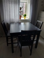 Spisebord m/stole, Træ, Ikea