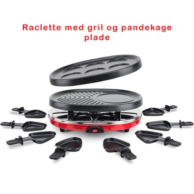 H.Koenig raclette med gril og pandekage plade - 90, H.Koenig, H.Koenig raclette med gril og pandekag