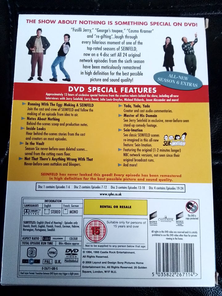 Seinfeld sæson 6, DVD, TV-serier