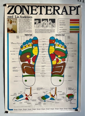 Plakat, motiv: Zoneterapi 1980, b: 42 h: 59, Ældre Zoneterapiplakat fra 1980
Mål 42x59 cm
Kan sendes