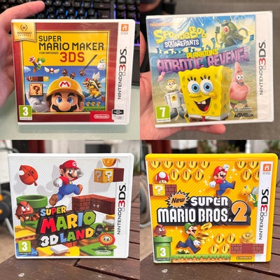 diverse spil, Nintendo 3DS, Har følgende fire spil.
Pris er pr stk plus fragt

Super Mario 3D land
N