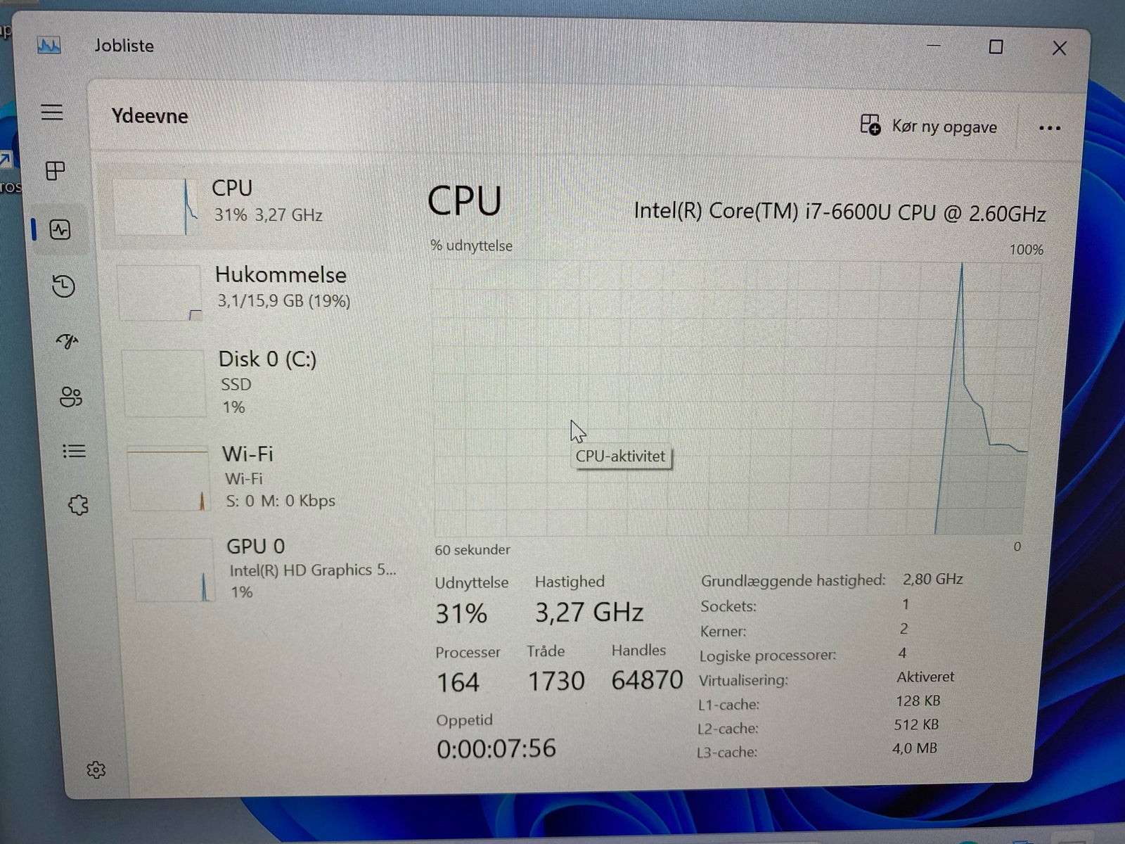 Dell Latitude 7480, 2.6/3.4 GHz, 16 GB ram
