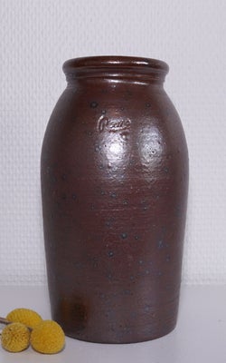 Vintage vase / krukke i stentøj, Raus Keramik / Stenkärls Fabrik, 

Skøn vintage vase / krukke i ste