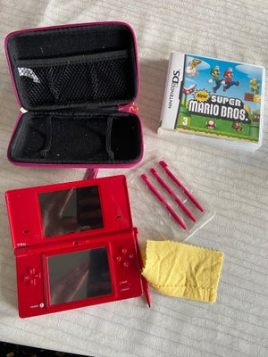 Nintendo DS, Nintendo ds, God, nintendo ds rød
Med original pen samt 3 ekstra.
Taske
New super Mario