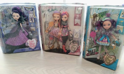 Barbie, 5 forskellige Ever After High dukker, Aldrig åbnet. Røgfrit hjem. Nye i æske.

Frit valg 500