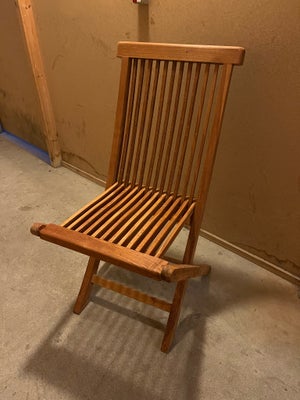 Klapstol, L. T. Collection Exclusive, Rigtig flot klapstol i teak, højde 90 cm, siddehøjde 45 cm, si