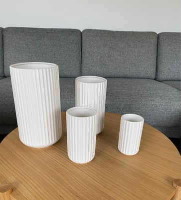 Vase, Vase, Lyngby by hilfling, Vaserne måler diameter 13, 10, 8, 6 cm.