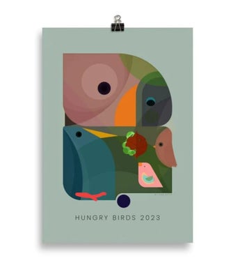 Digital Poster, Lisa Ketty, motiv: Grafisk tegning af fugle, b: 29.7 h: 21, Jeg sælger en plakat med
