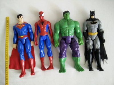 Action figurer, Marvel superhelte ca. 29 cm
Superman
Batman
Spiderman
Hulk