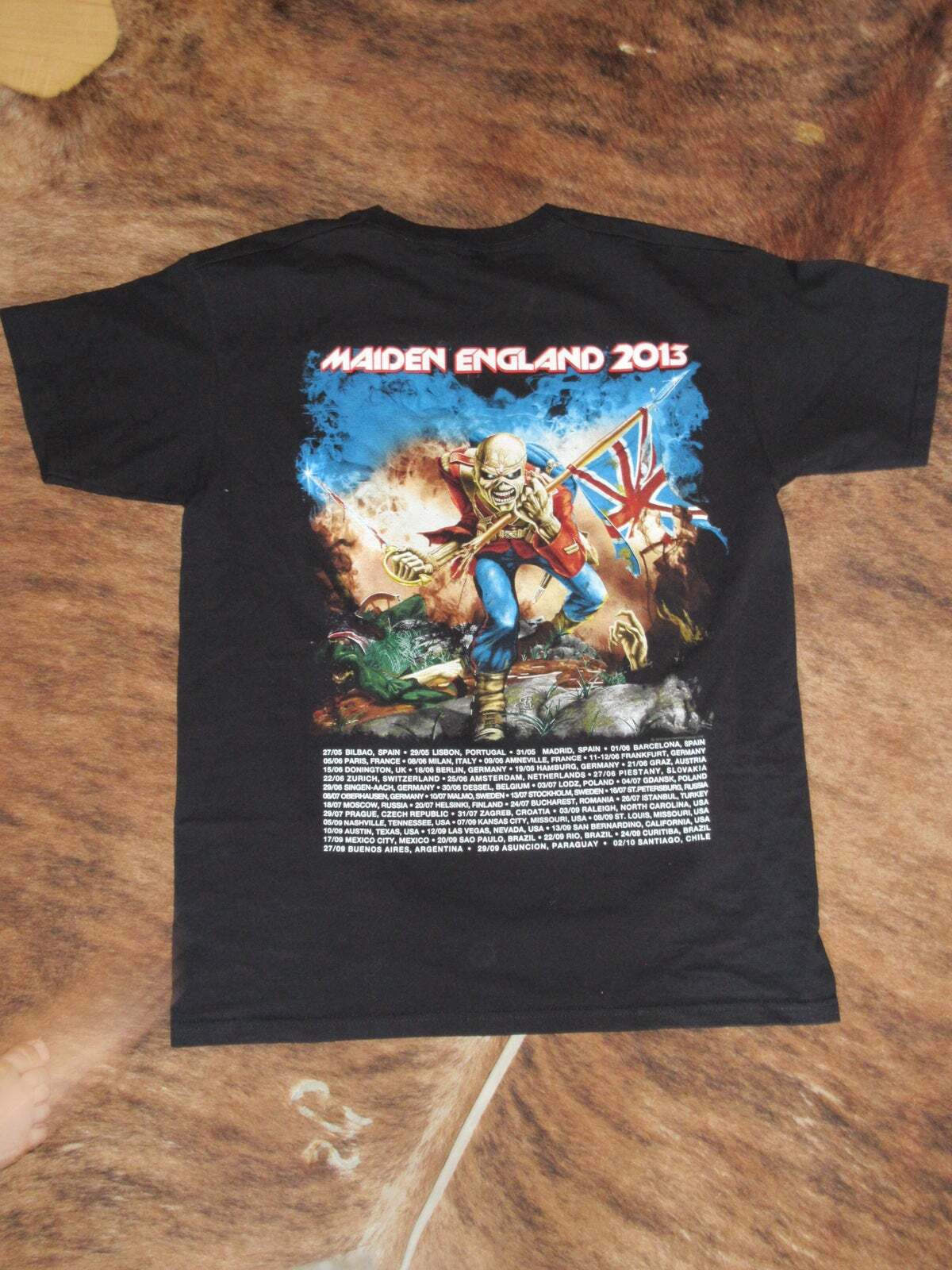 Blinke Indføre dine T-shirt, 'MAIDEN ENGLAND' 2013 TOUR TSHIRT, str. L – dba.dk – Køb og Salg  af Nyt og Brugt