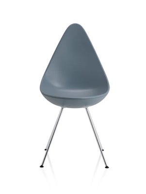 Arne Jacobsen, stol, Dråben, Dråben spisebordsstole fra Arne Jacobsen i farven Storm Blue i pæn stan