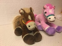 Lyserød og Brun Pony Hest med Lyd Dukke Dyr